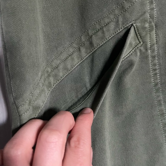 NWT, Grey State Olive Green Utility Dress - Washed Irvine Dress - Picture 3 of 9